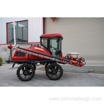 Agricultural self-propelled boom sprayer